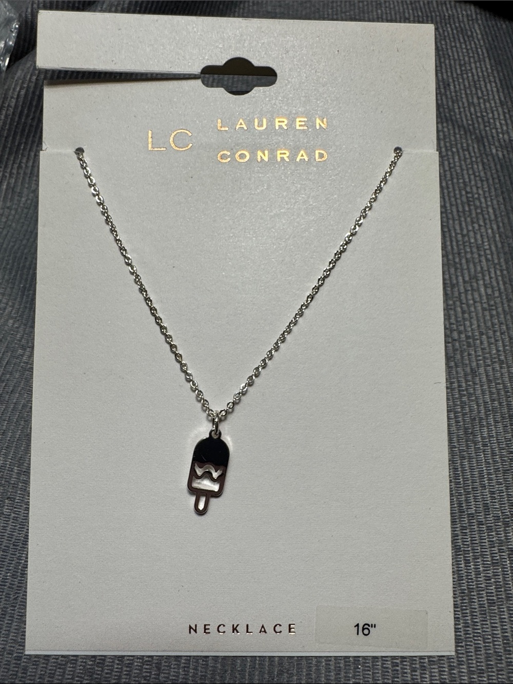 LC Lauren Conrad Silver Ice Pop Pendant Necklace